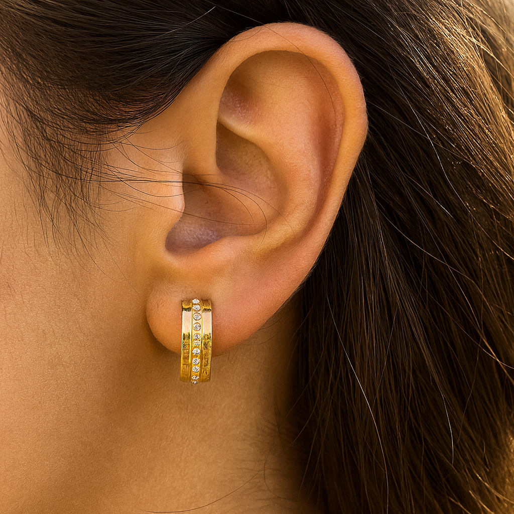 Huggies Zircons Earrings