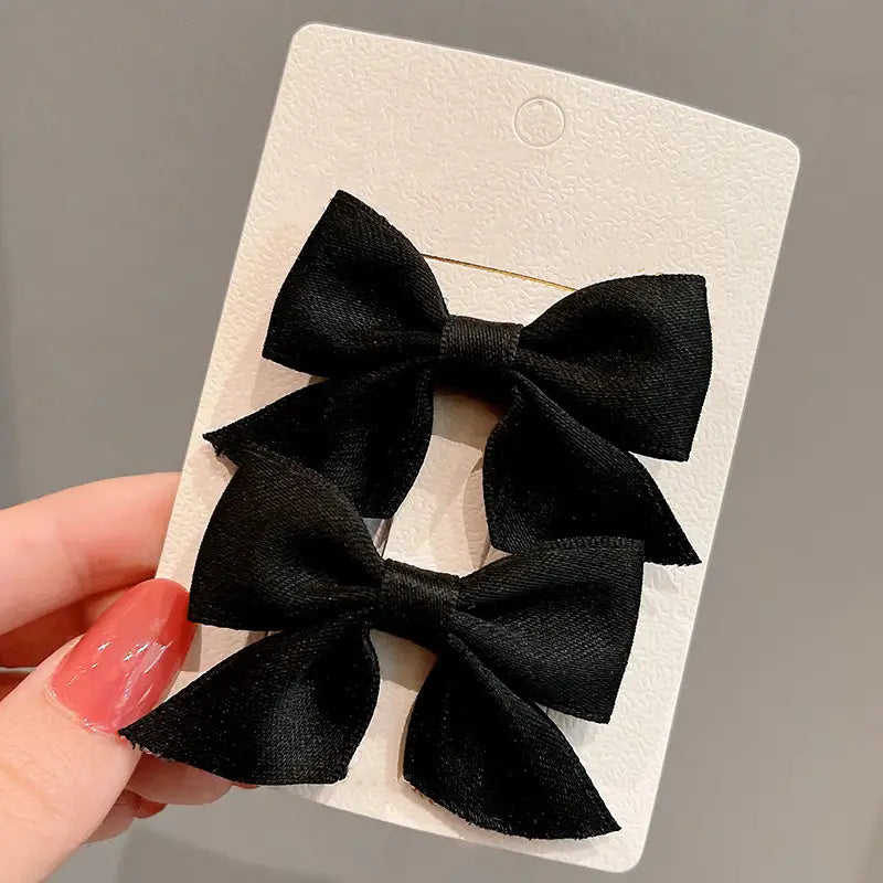Lindo juego de pinzas para el cabello con lazo decorativo