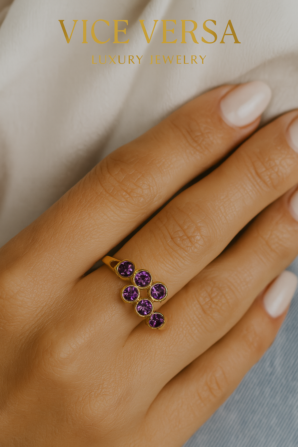 Purple Zircon Ring