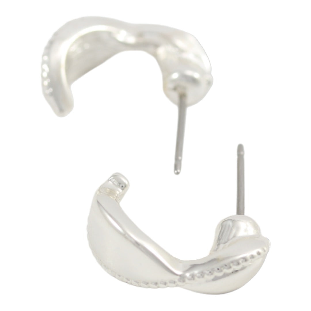 Hoops Curly Silver Plated