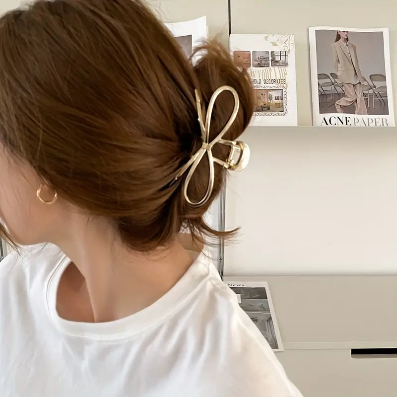 Gold Metal Shaped Hair Clip