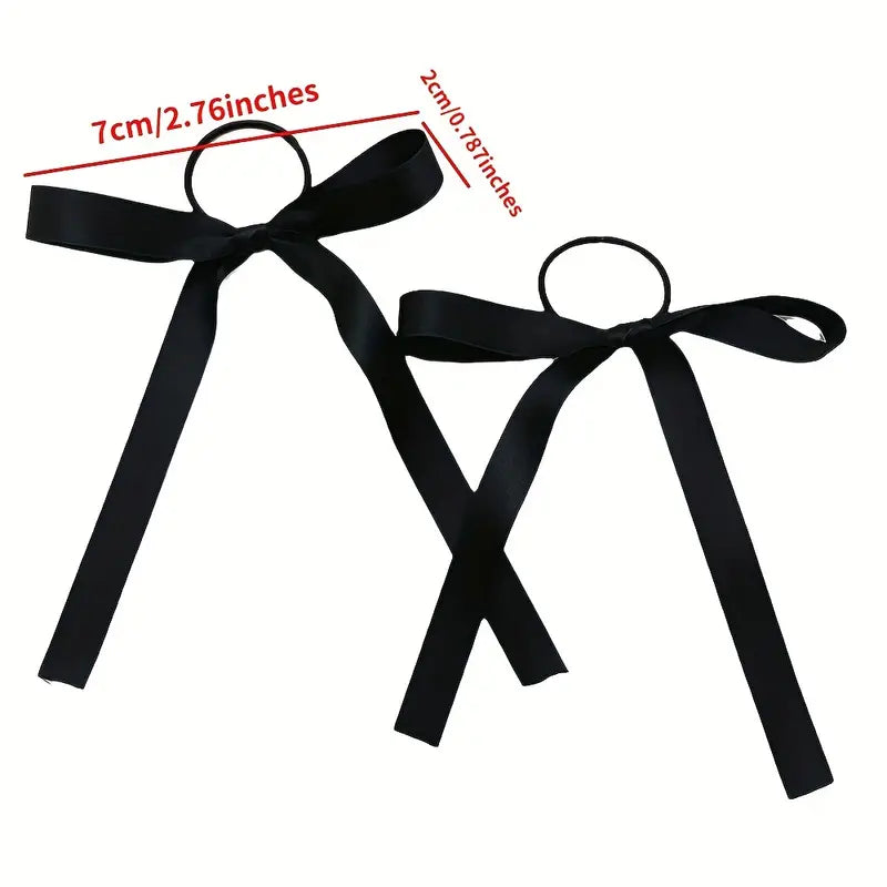 Satin Hair Bow Ties Ribbon Bowknot