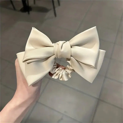 Classic Satin Big Bow Scrunchies Hair Ties
