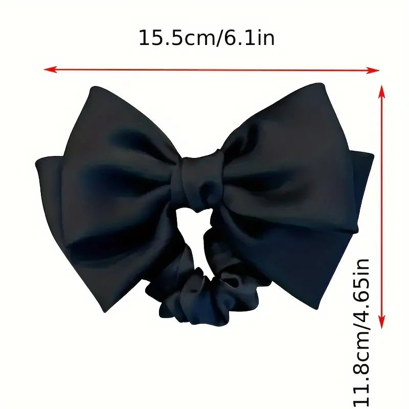 Classic Satin Big Bow Scrunchies Hair Ties