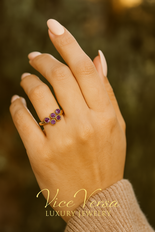 Purple Zircon Ring