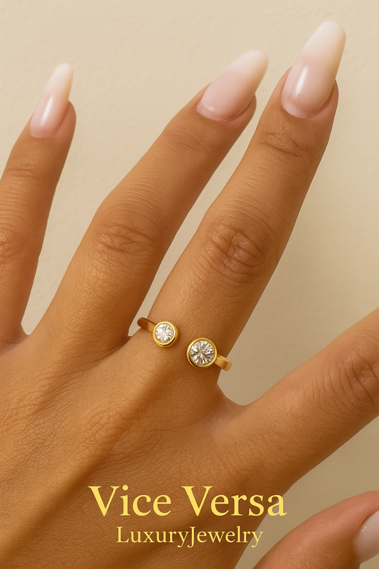 Adjustable Zircon Rings