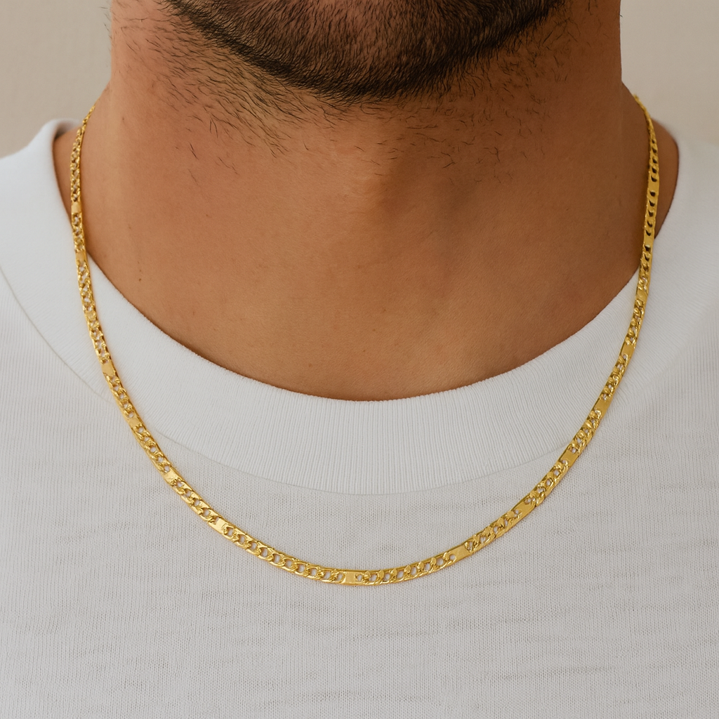 Cuban Merino 24" Necklace Real Gold Filled 18K