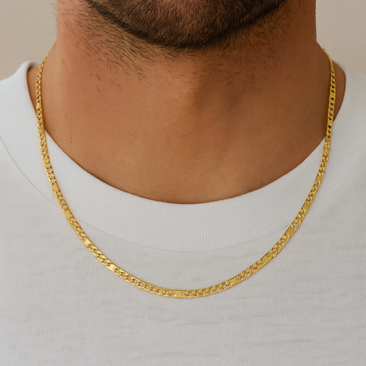 Cuban Merino 24" Necklace Real Gold Filled 18K