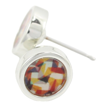 Squares Design Silver Plated Stud Earrings