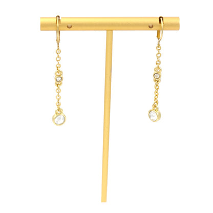 LONG -GOLD EARRINGS- CLOVER ROSÉ AU PEN