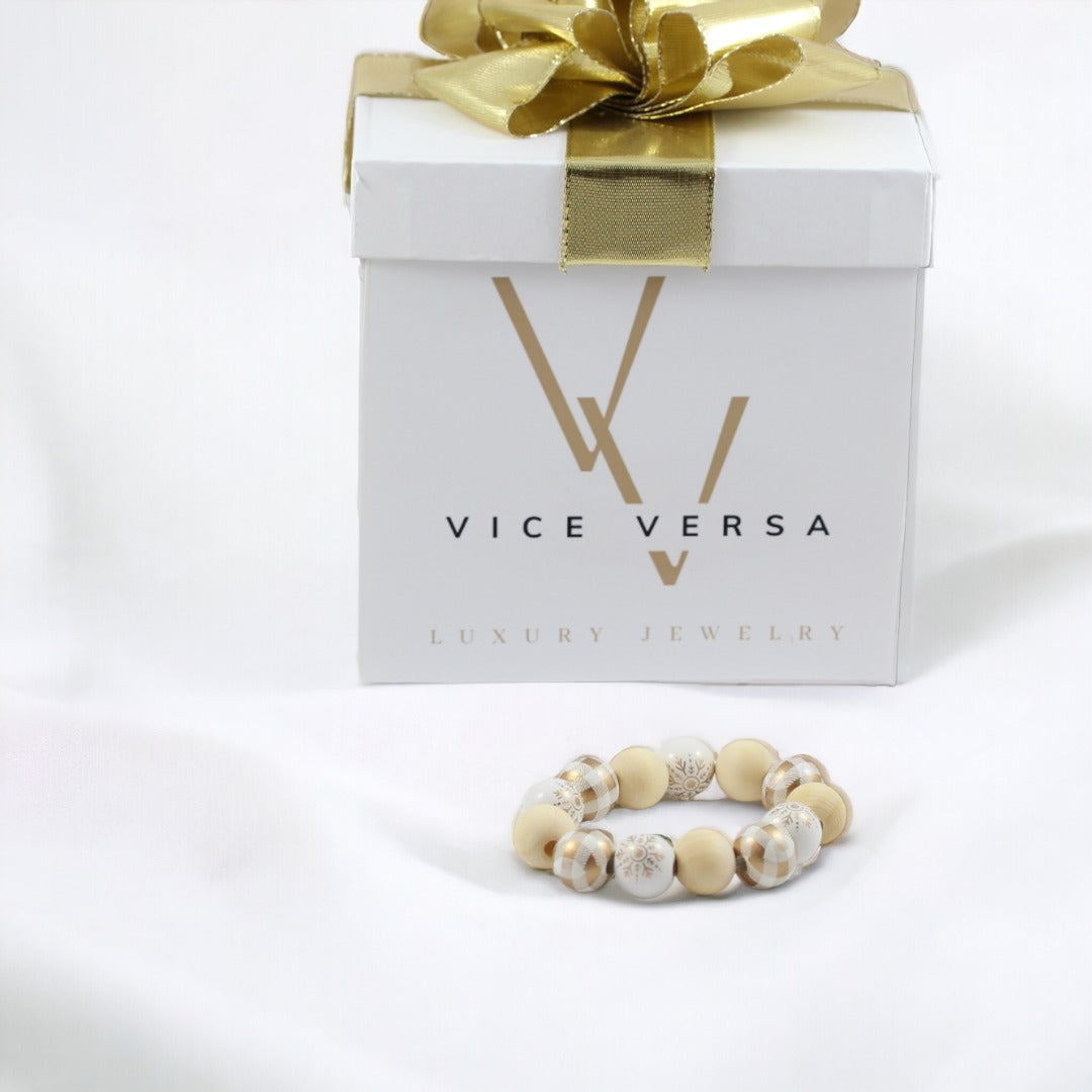 Christmas Bead Bracelet 16mm