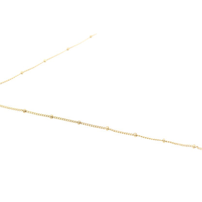 Woman Cross  Zircons dots design Necklace Gold Plated 24K