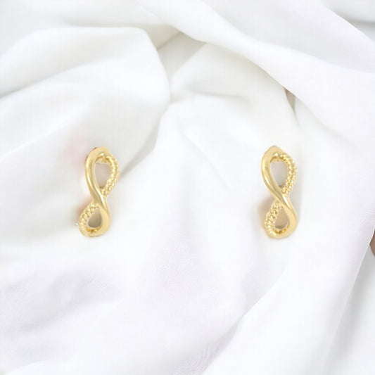 Fancy Designed Drops Gold Plated 24K Stud Earrings