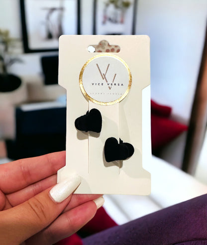 Small Heart Velvet Claw Hair