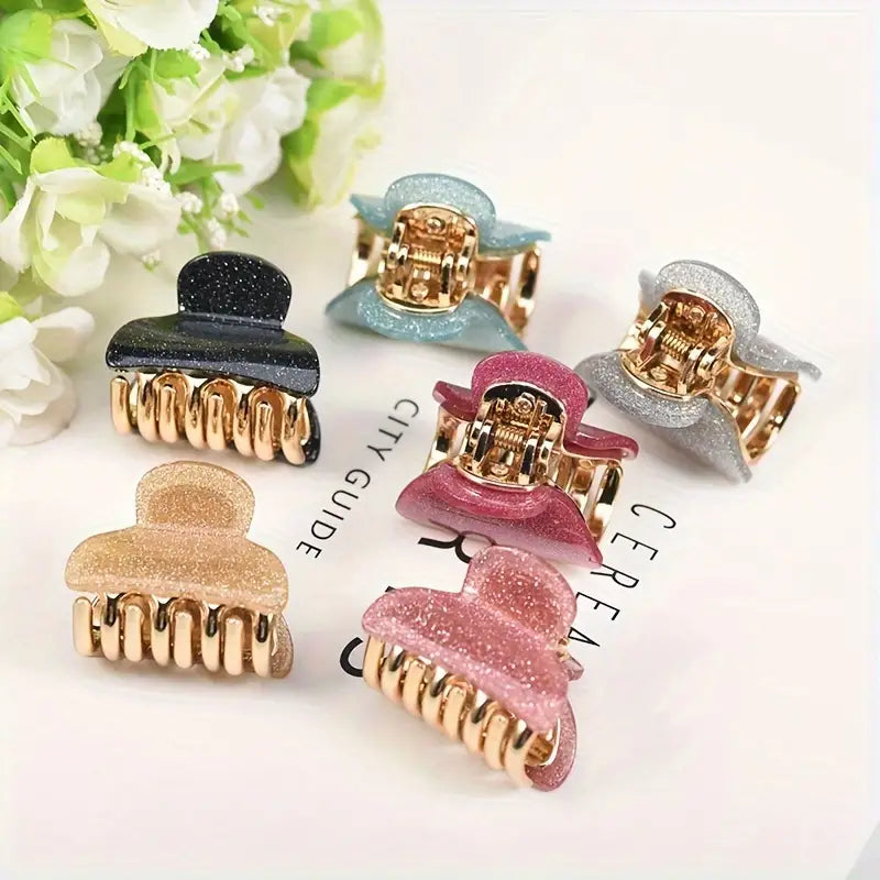 Small Glitter Hair Claw Clip