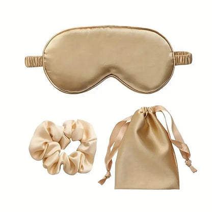 Satin Sleep Mask w/ Hair Tye & Bag (3pc)