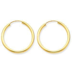 Pendientes de aro pequeños Endless chapados en oro de 18 quilates